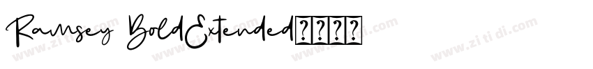 Ramsey BoldExtended字体转换